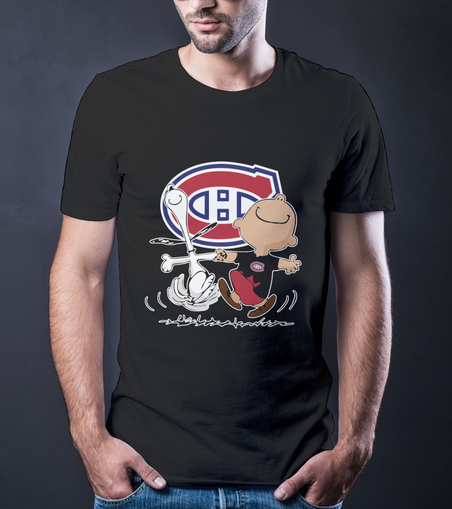 Montreal Canadiens Charlie Brown And Snoopy Dance T-Shirt
