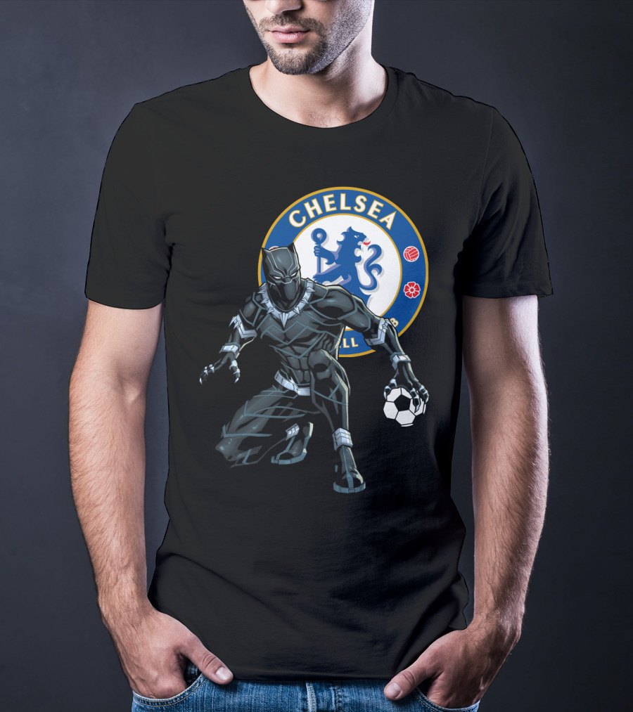 Chelsea Football Club Black Panther Soccer Crossover T-Shirt