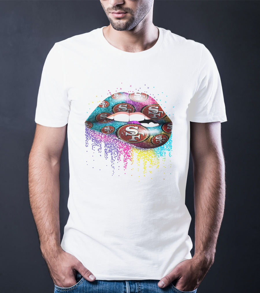49ers Logo Colorful Lip T-Shirt