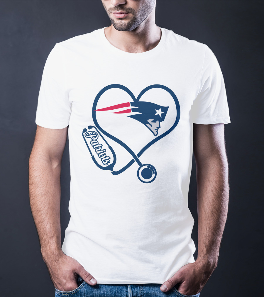 Patriots Nurse Heart Stethoscope T-Shirt