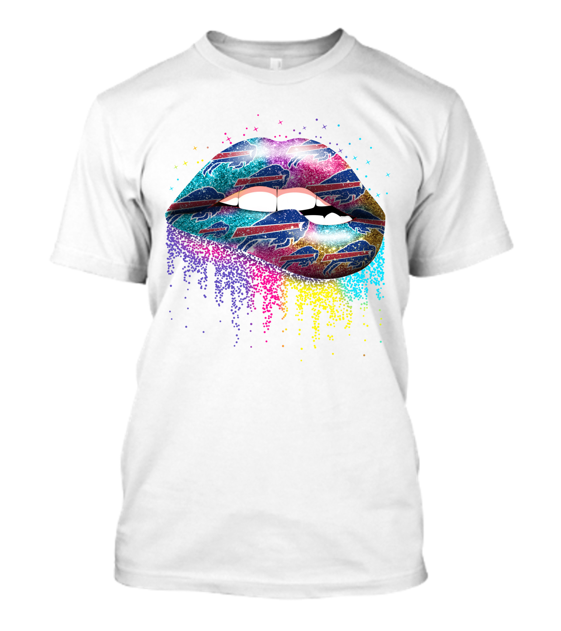 Buffalo Bills Glitter Lips Fan T-Shirt