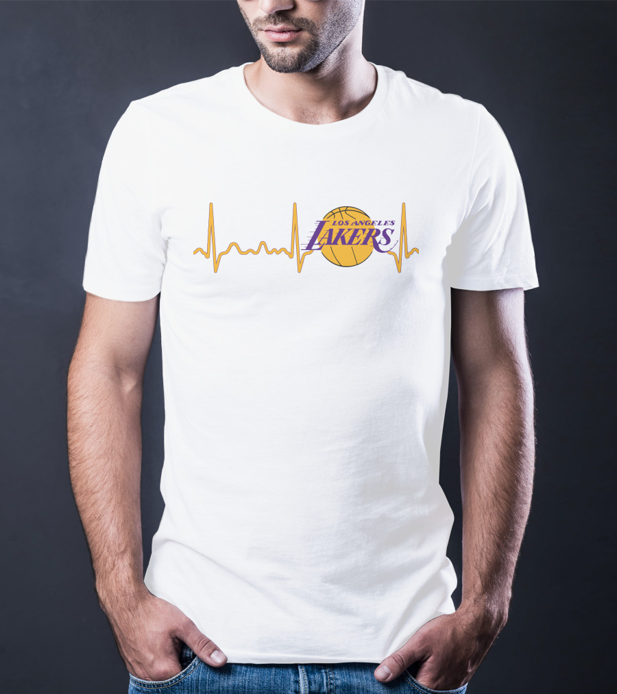 Los Angeles Lakers Heartbeat Basketball T-Shirt