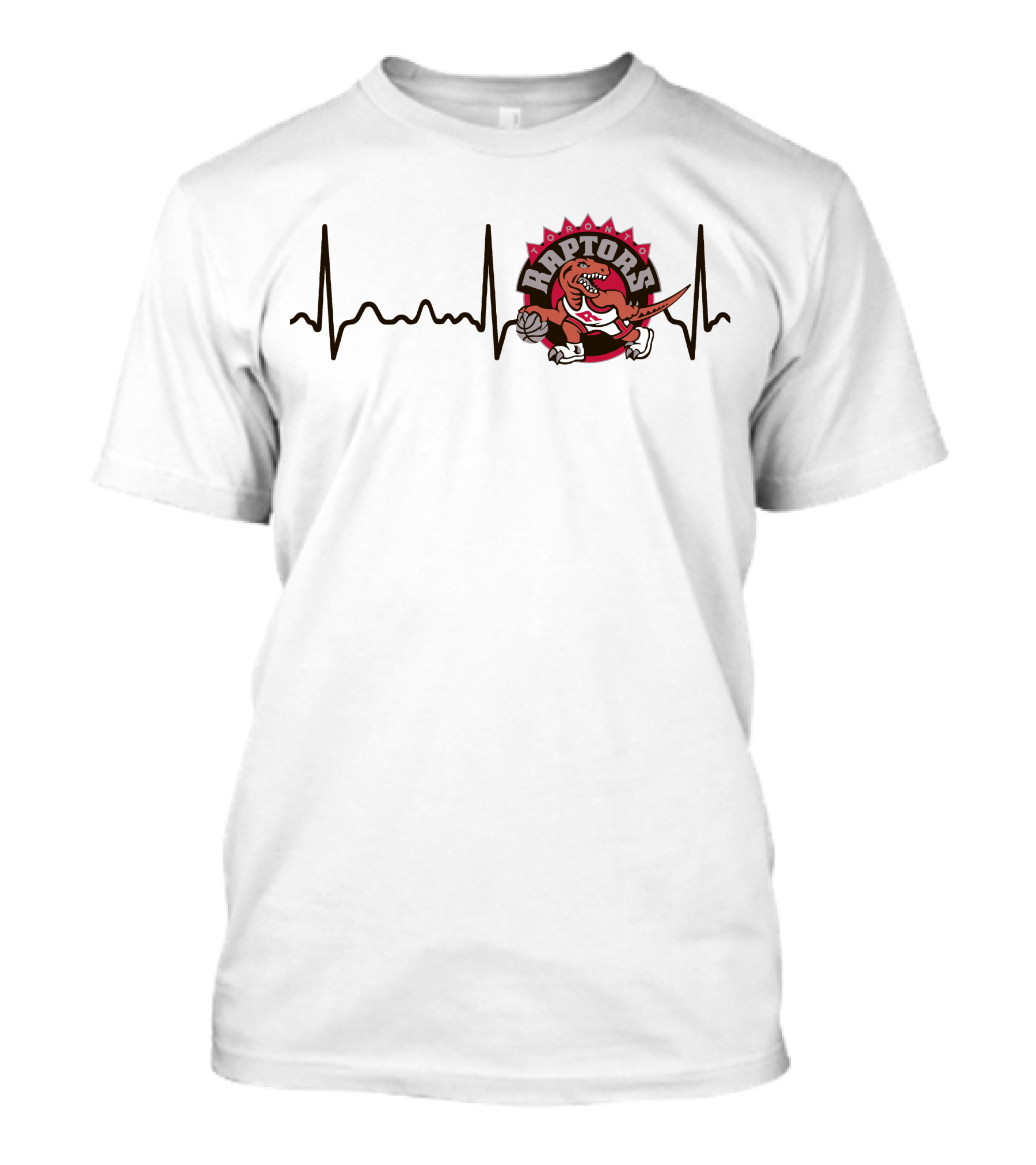 Heartbeat Raptors Logo Basketball T-Shirt
